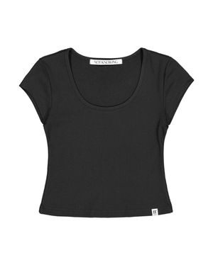 Scoop Neck Tee (BLACK)