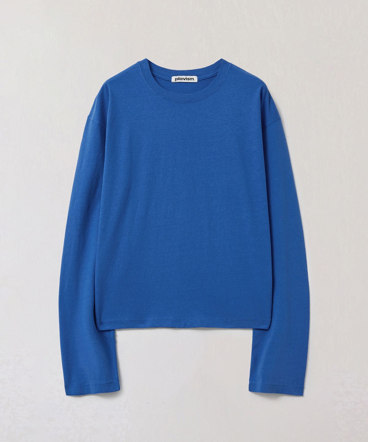 플라비즘(PLAVISM) Men Crop Long Sleeve Tee - Blue