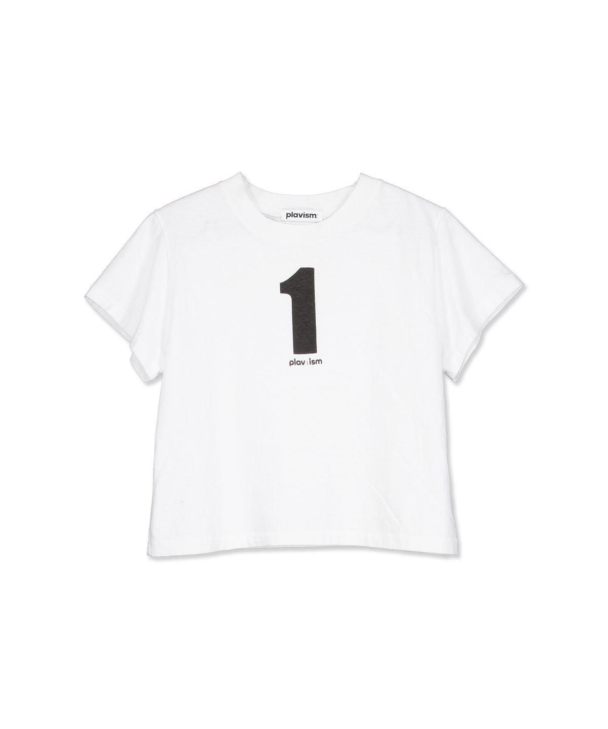 플라비즘(PLAVISM) Women Crop Graphic Tee - White