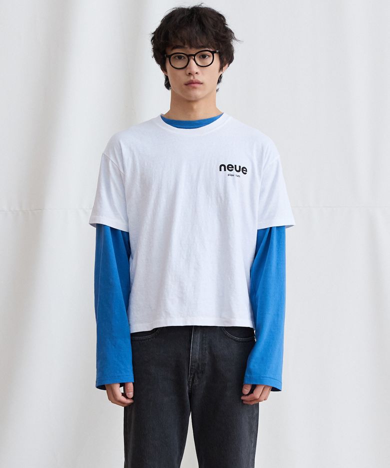Men Crop Graphic Tee - White