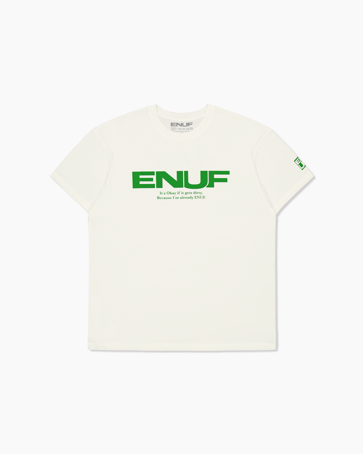 이너프(ENUF) 화이트그린 티셔츠
