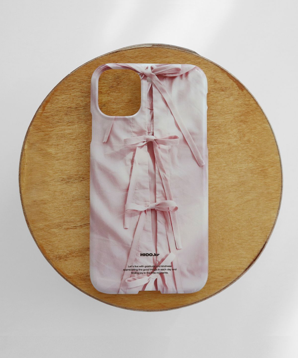 하이우(HIOO) tie a pink ribbon case (matte hard case)