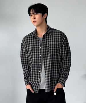 [오정규 PICK] 26 SS 세미 크롭 라이트웨이트 체크 셔츠 (5컬러)