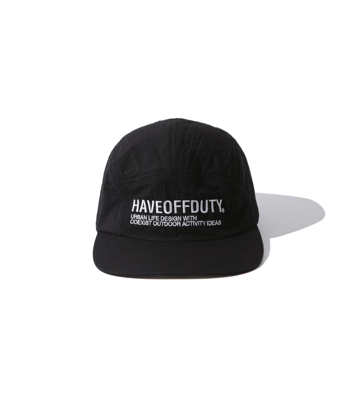 해브오프듀티(HAVEOFFDUTY) 로고 캠프 캡 (블랙)