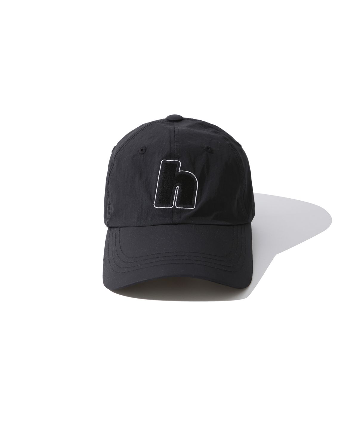 해브오프듀티(HAVEOFFDUTY) h 로고 6패널 캡 (블랙)