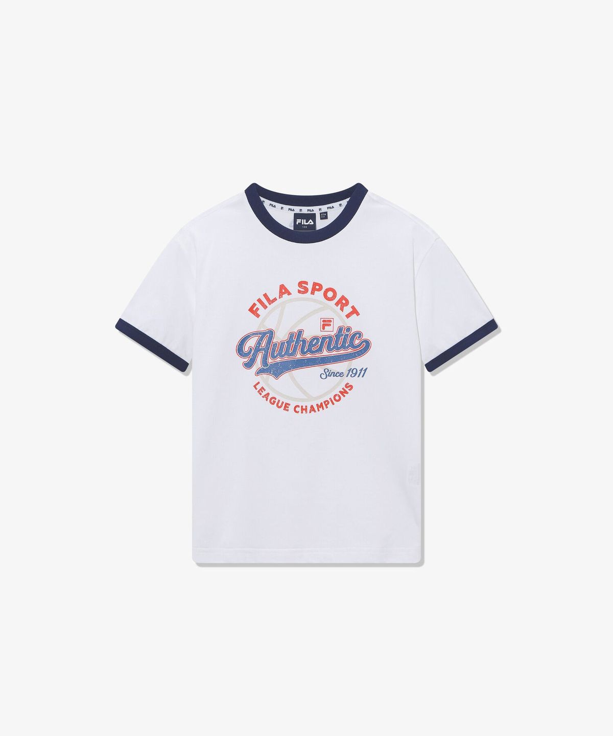 휠라 키즈(FILA KIDS) Drywave 배스킷볼 링거 반팔티