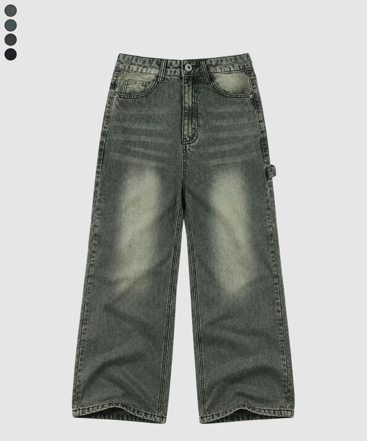 베이직라벨(BASIC LABEL) Logic balloon wide-washed denim pants 4 Color [BLBD_5013]