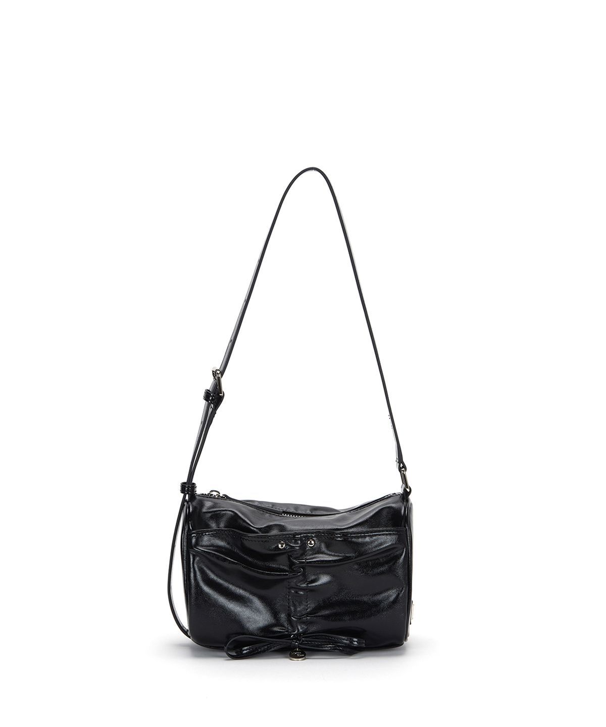 MUSINSA公式 | MATIN KIM FRONT SHIRRING RIBBON MINI BAG IN BLACK