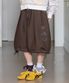 WXSK013 린고 미디 데님 스커트 (BROWN)