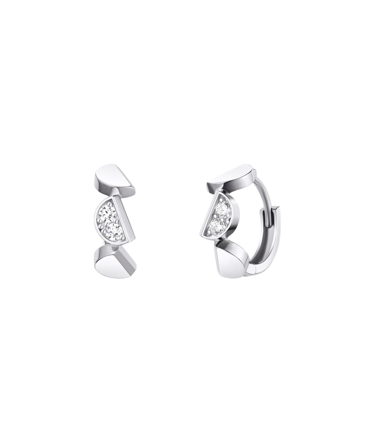 스톤헨지(STONEHENGE) 달빛 14K 화이트골드 귀걸이 SA26A37P
