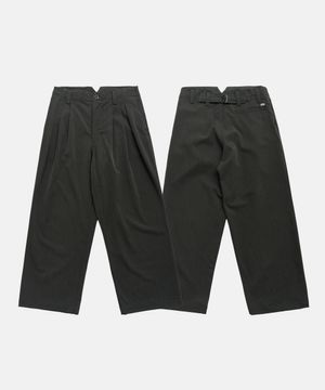 3 tuck cinch back wide fit chino pants