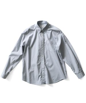 피마 스냅다운 셔츠 - 시티블루