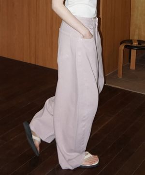 (woman) 엘리 워시드 커브드 팬츠_Pink