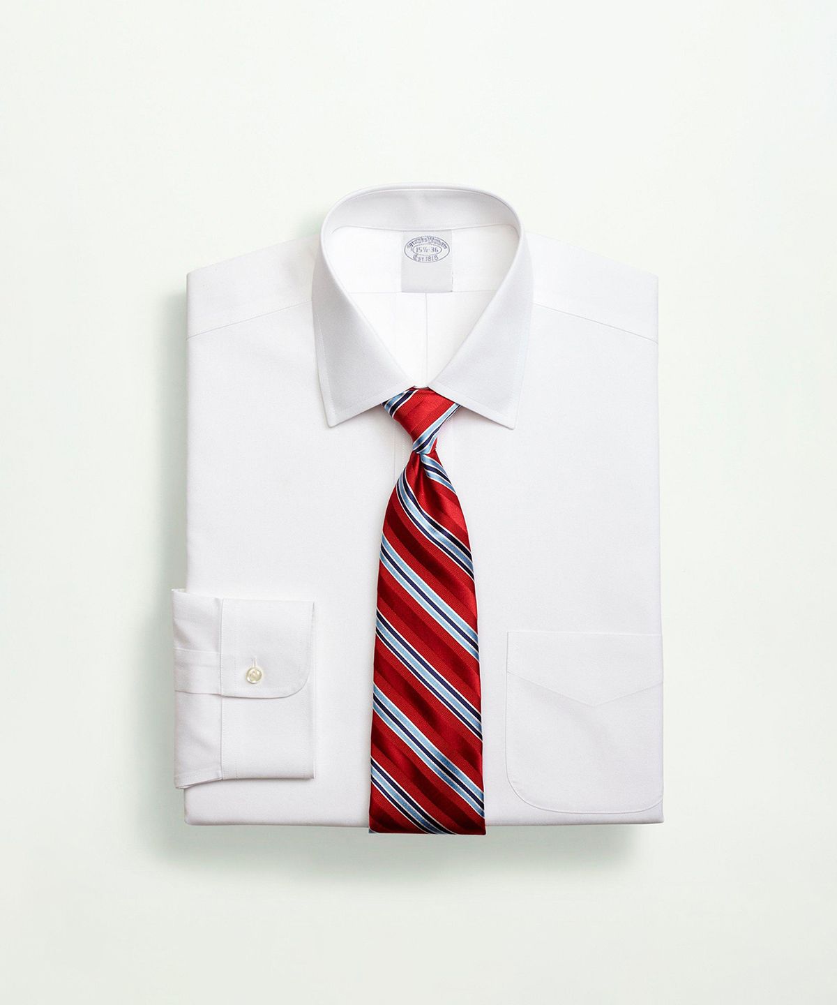 브룩스 브라더스(BROOKS BROTHERS) 논아이론 핀포인트 에인즐리 드레스셔츠 (화이트) (BBTSMMZ521)