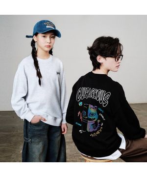 주니어 홀로그램 캐릭터 맨투맨 티셔츠