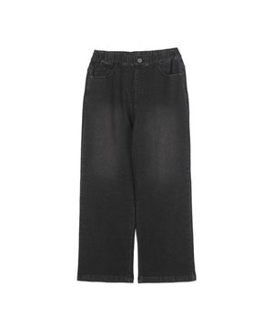 주니어 워싱 흑청 데님 팬츠