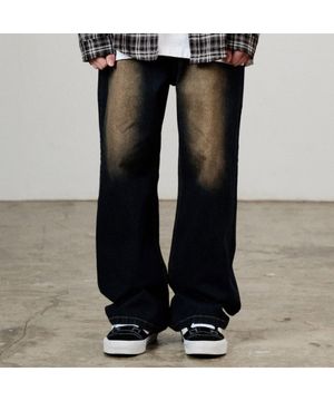 주니어 빈티지 브러쉬 데님 팬츠