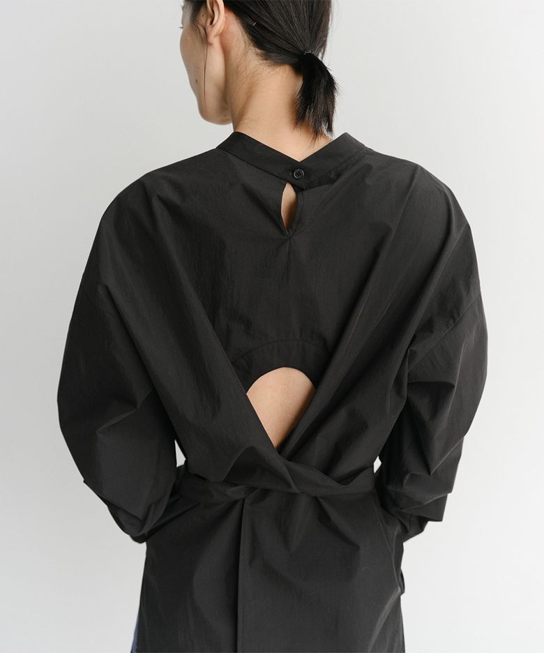 MILO TIE BACK SHIRT (BLACK)