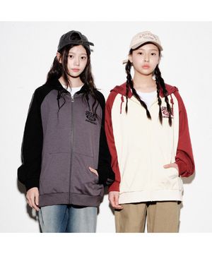 주니어 배색 나그랑 후드집업