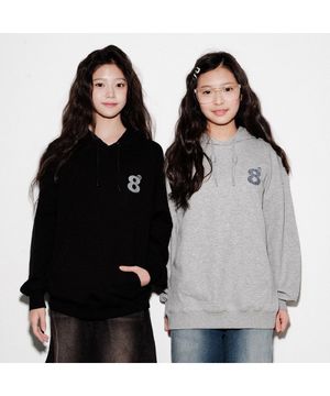 주니어 에잇 로고 후드 티셔츠