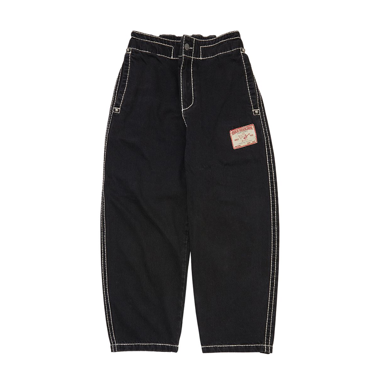 트루릴리젼(TRUERELIGION) WIDE WILD WASHED PANTS (BLACK WASHED)_WASHED BLACK
