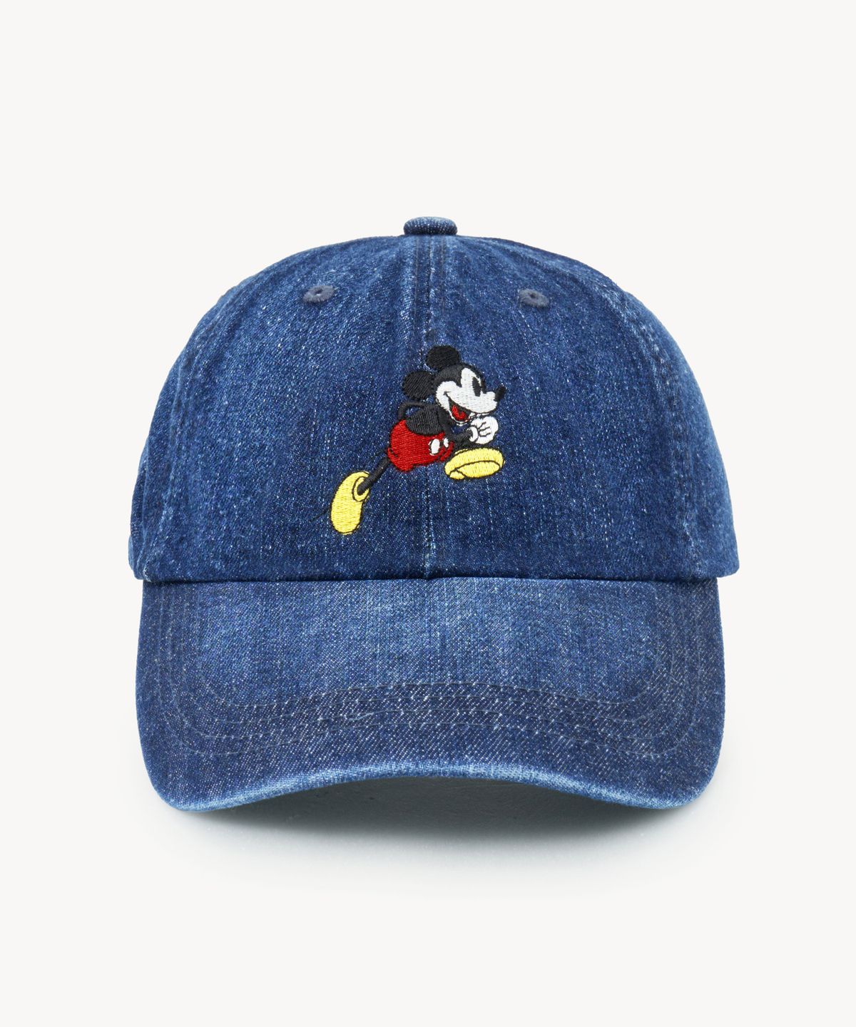 브이투(VTWO) 러닝 _미키_ 데님 캡 (DARK BLUE)