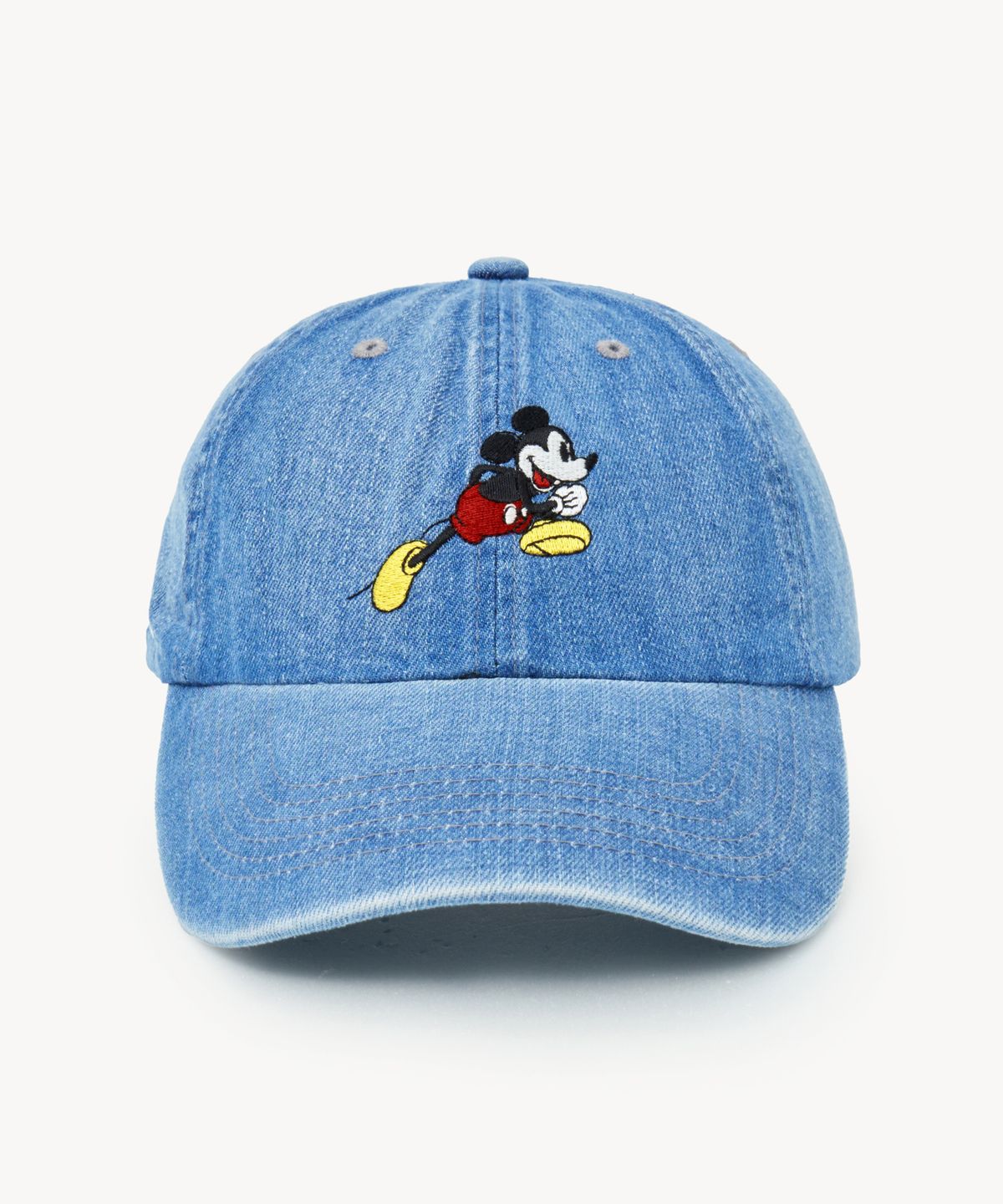 브이투(VTWO) 러닝 _미키_ 데님 캡 (BLUE)