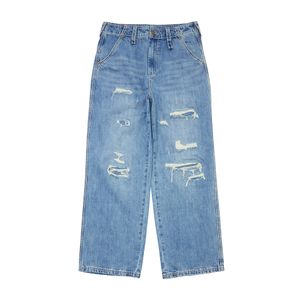 SURVIVAL DAMAGED DENIM PANTS_WASHED INDIGO