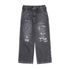 SURVIVAL DAMAGED DENIM PANTS_WASHED GREY