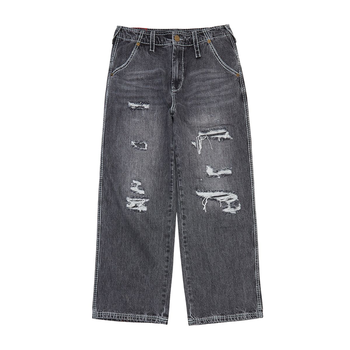 트루릴리젼(TRUERELIGION) SURVIVAL DAMAGED DENIM PANTS_WASHED GREY