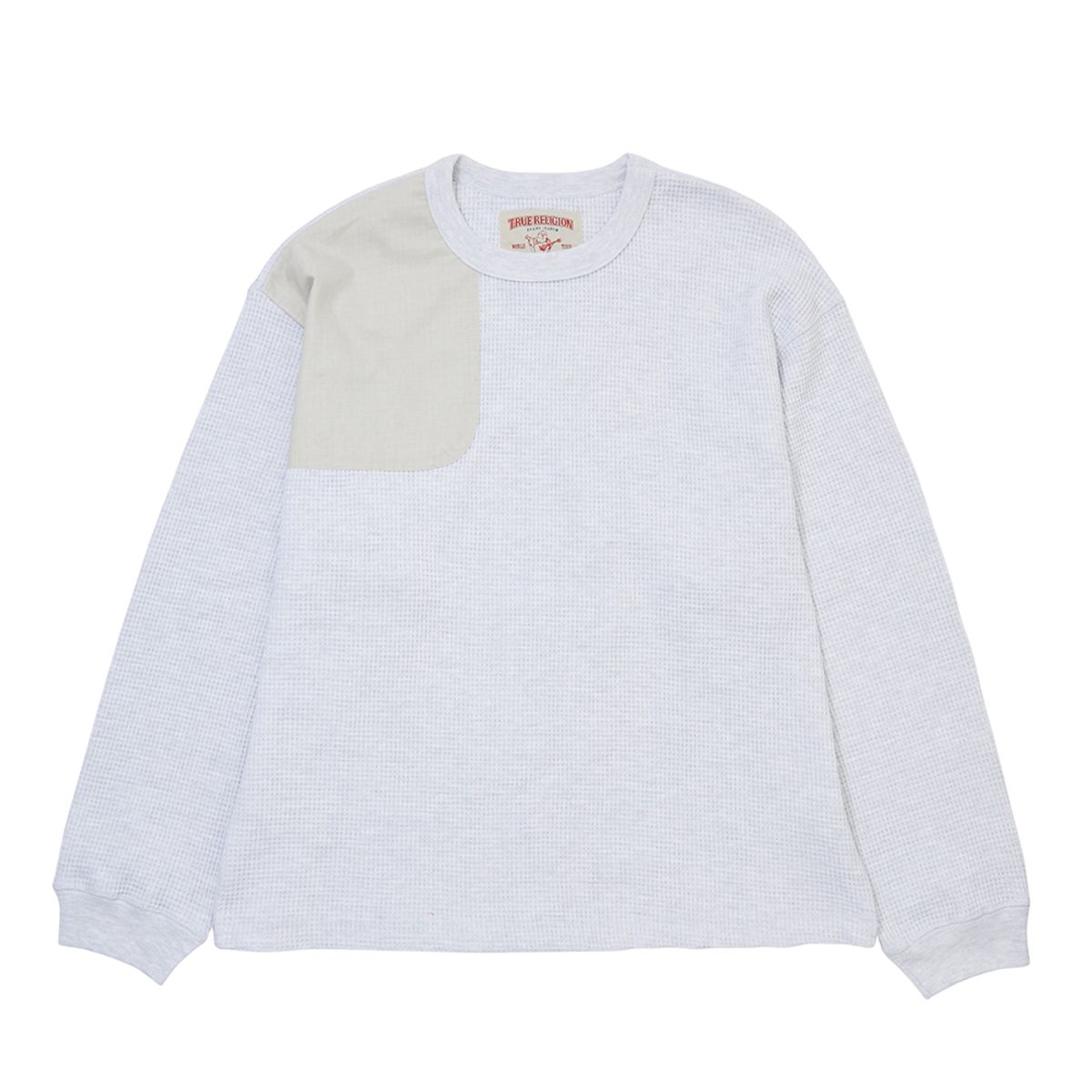 트루릴리젼(TRUERELIGION) RECOIL SHIELD WAFFLE LONG SLEEVE_LIGHT MELANGE GREY