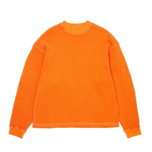 WAFFLE LONG SLEEVE_ORANGE