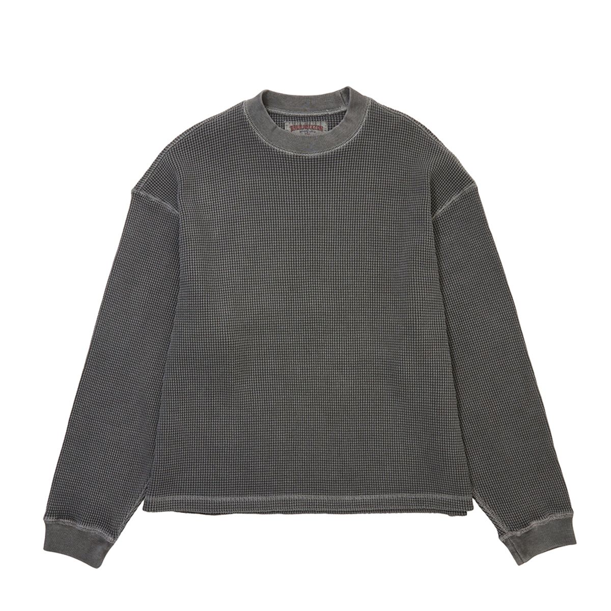 트루릴리젼(TRUERELIGION) WAFFLE LONG SLEEVE_CHARCOAL GREY