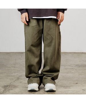 주니어 코튼 카고 핀턱 밴딩 팬츠