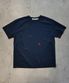 워시드 스탬프 반팔 티셔츠 [네이비]