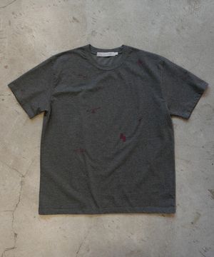 워시드 스탬프 반팔 티셔츠 [차콜]