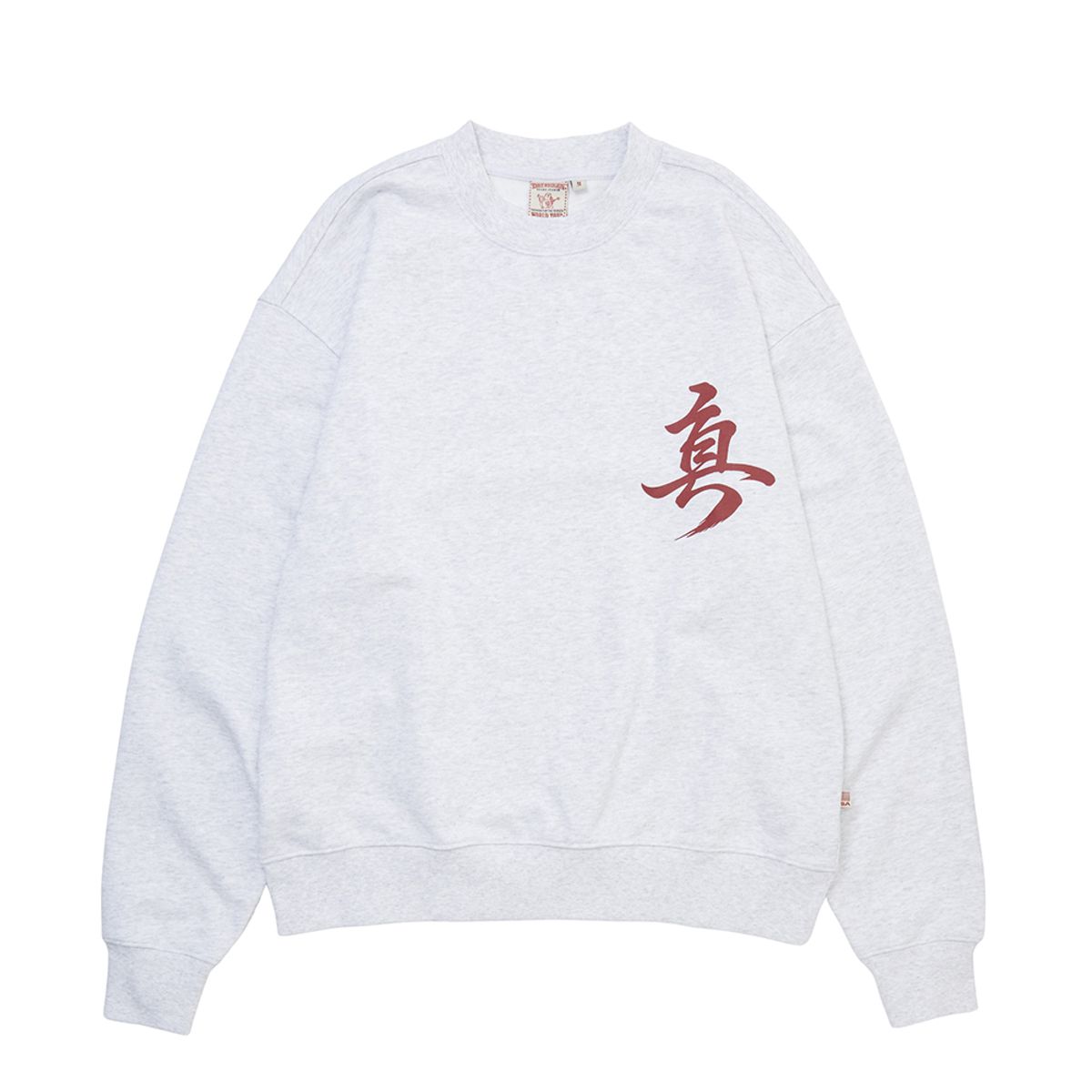 트루릴리젼(TRUERELIGION) ORIENTAL WORLD TOUR CREWNECK_MELANGE GREY