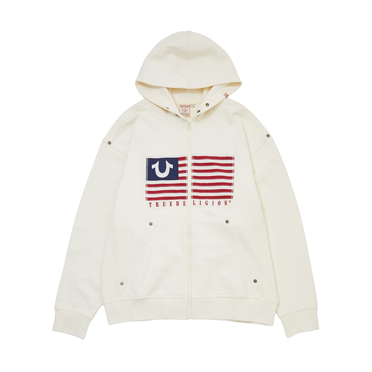 트루릴리젼(TRUERELIGION) OLD GLORY PATCH HOODIE_IVORY