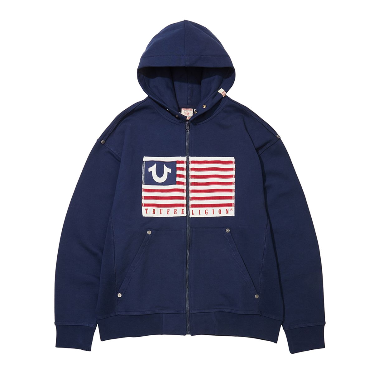 트루릴리젼(TRUERELIGION) OLD GLORY PATCH HOODIE_NAVY