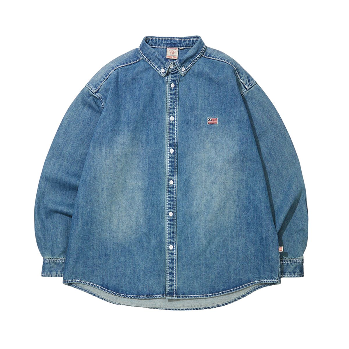 트루릴리젼(TRUERELIGION) WIDE DENIM SHIRTS_WASHED INDIGO