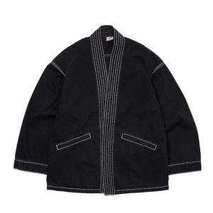 DENIM HAORI JACKET_WASHED BLACK