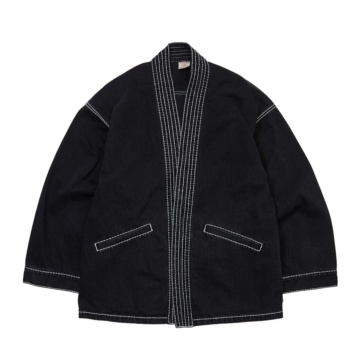 트루릴리젼(TRUERELIGION) DENIM HAORI JACKET_WASHED BLACK