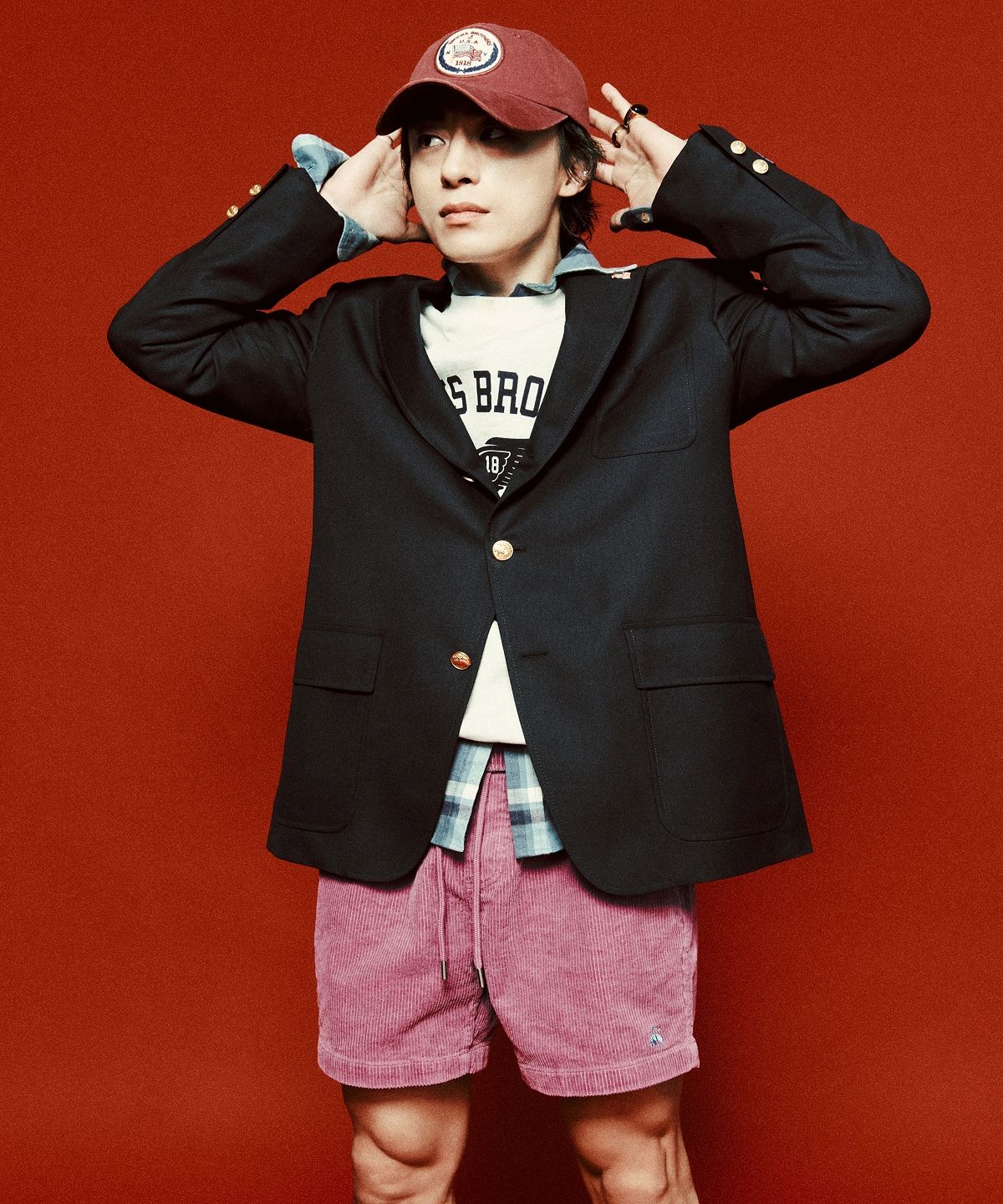 브룩스 브라더스(BROOKS BROTHERS) 프라이데이 코듀로이 쇼츠 (바이올렛) (BBPSMMG201)