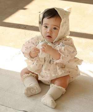 귀여운 우리 아가에게 숨어있는 아기 토끼들 - 아기 긴팔 바디슈트