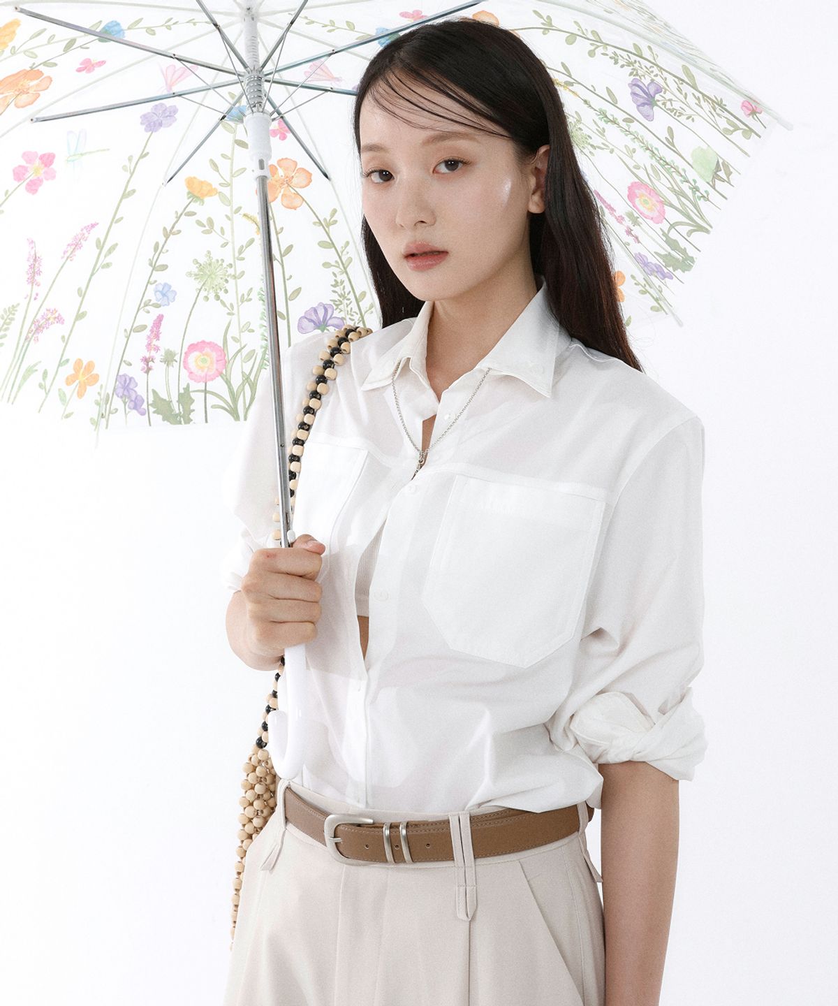 러벤티나(LOVENTINA) 더블 카라 셔츠_화이트