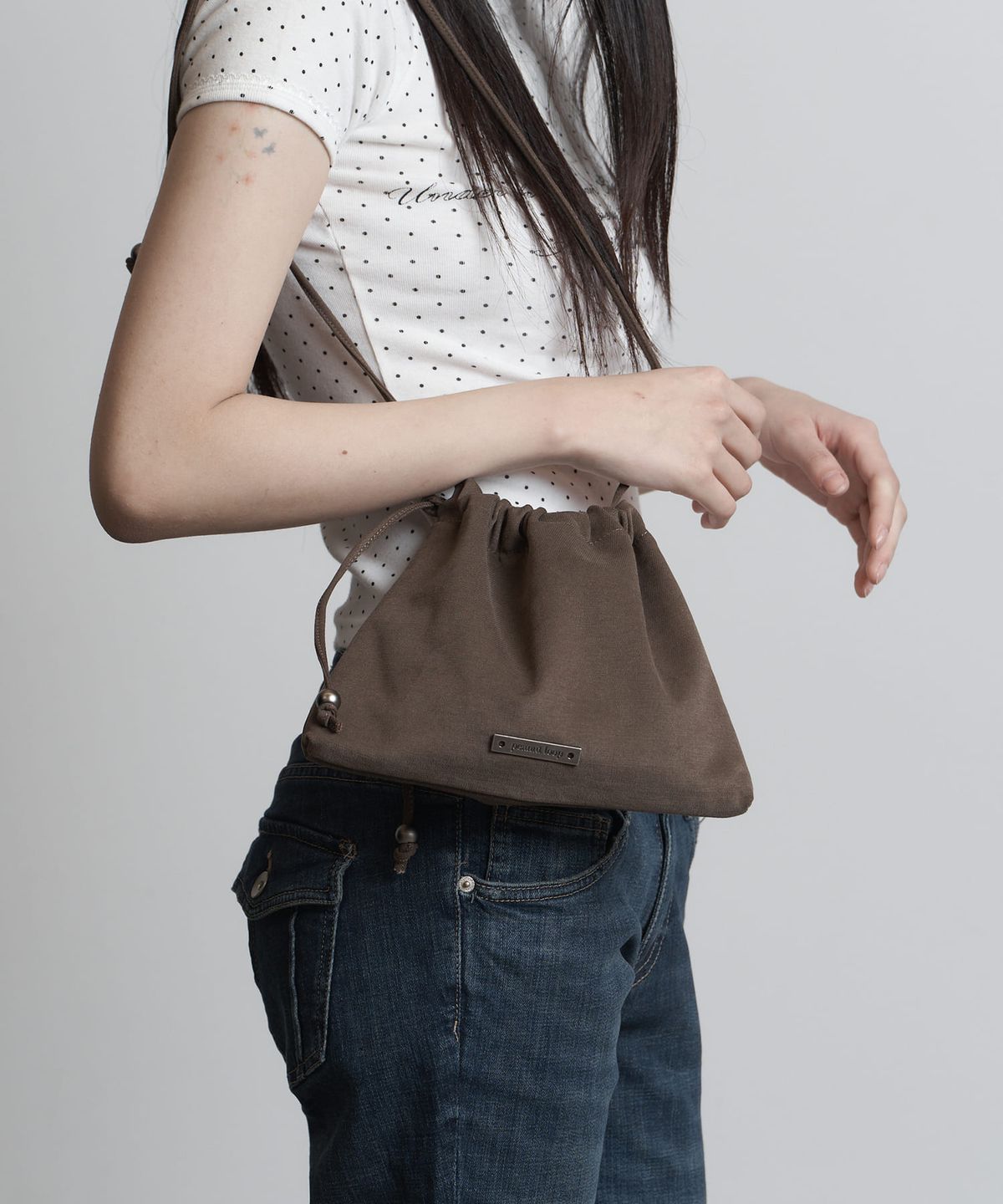 피넛루프(PEANUT LOOP) Solid Pouch Bag Khaki