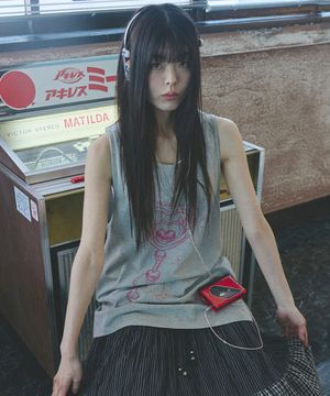 러블리 매직 완드 오버핏 나시 멜란지