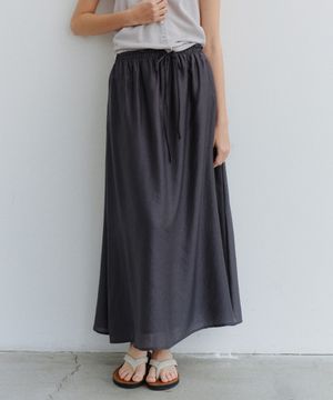 Charlotte shirring long skirt