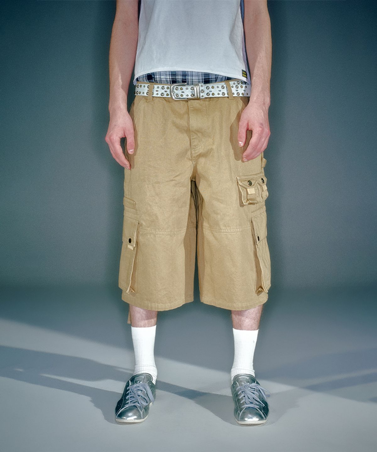 베이컨트 아카이브(VACANT ARCHIVE) (MEN) TONY CARGO BERMUDA PANTS BEIGE