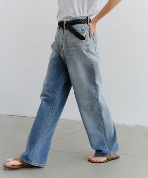 Boy brushed wide denim